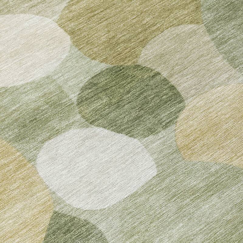 Machine Washable Indoor/ Outdoor Modern Circy Chantille Rug