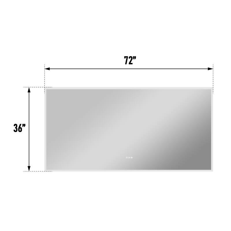 Modern Wall Mounted LED Bathroom Frontlit/Backlit Mirror With PMMA Diffuser