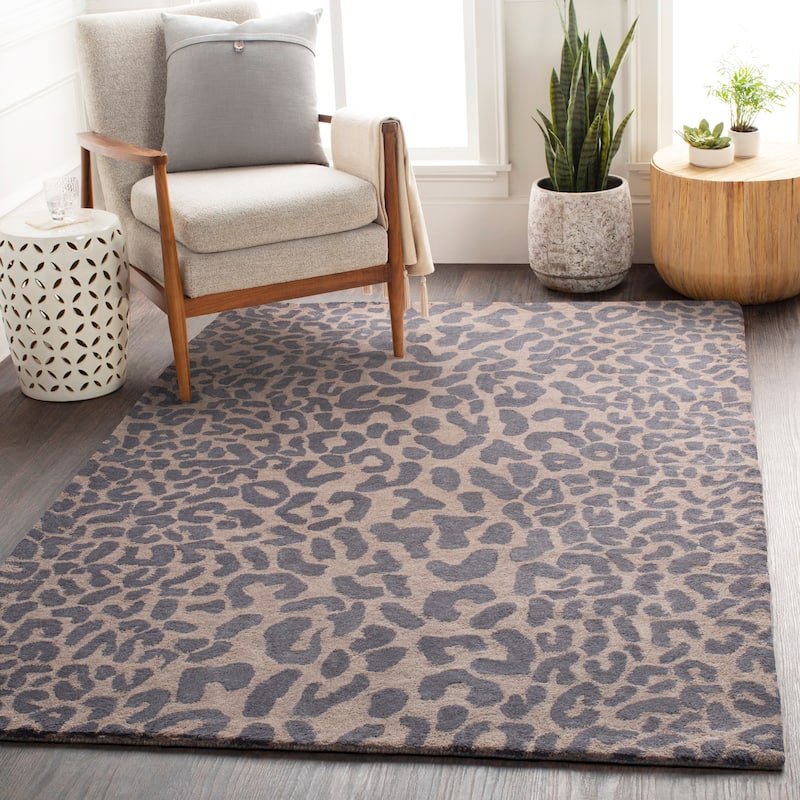 Silver Orchid Michel Hand-tufted Jungle Animal Print Wool Area Rug