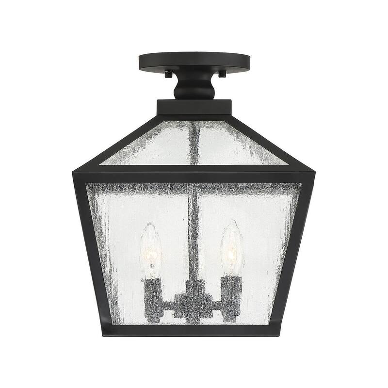 Savoy House Woodstock 3 Light 12" Wide Outdoor Semi-Flush Lantern