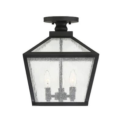 Savoy House Woodstock 3 Light 12" Wide Outdoor Semi-Flush Lantern