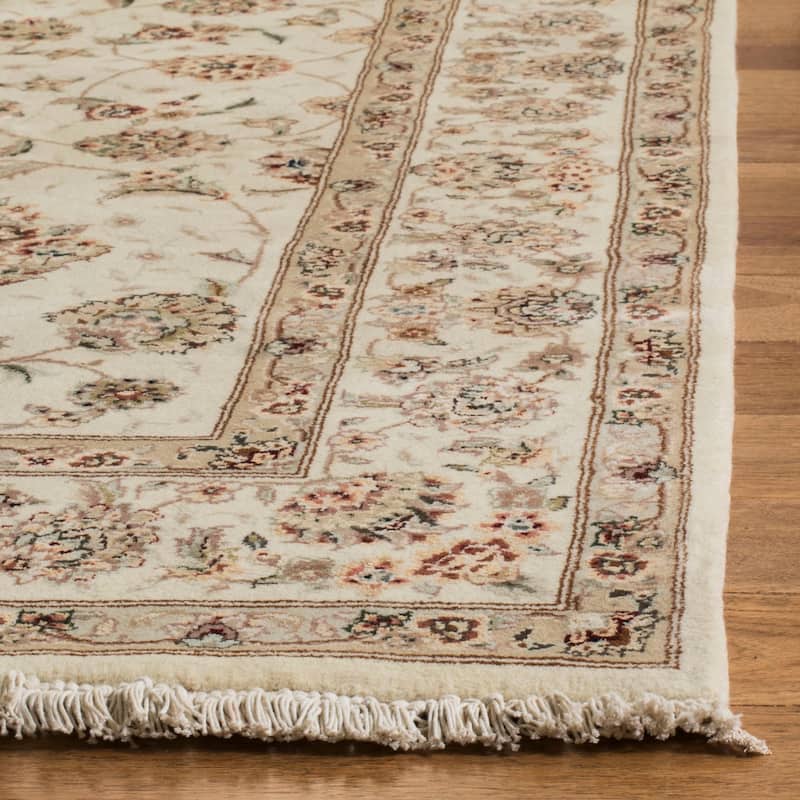 SAFAVIEH Couture Hand-knotted Tabriz Floral Shahla Traditional Oriental Wool Rug with Fringe - 2' x 3'