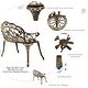 preview thumbnail 12 of 13, Aluminum Patio Outdoor Garden Bench Chair Loveseat Cast