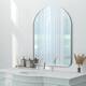Arched Metal Mirror Full-length Floor Mirror with Bracket