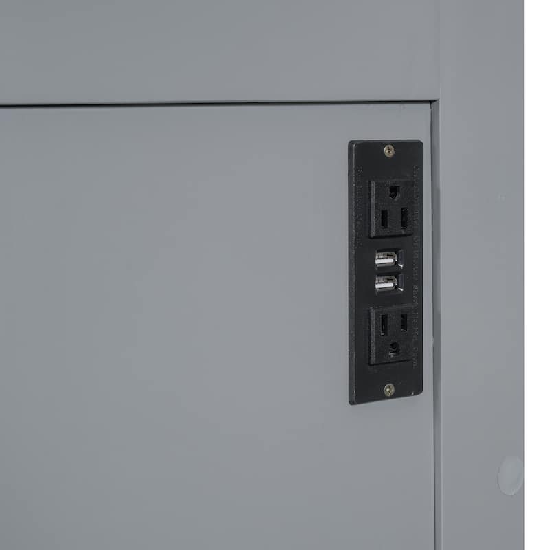 Full/Queen Size Murphy Wall Bed with Cabinet, Space-Saving Fold-Out Bed with Slat Support, No Box Spring Needed