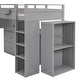 preview thumbnail 13 of 14, Wood Gray Twin High Loftbed Frame with Super Storage Space