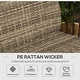 preview thumbnail 5 of 7, Outsunny 4 Piece Patio Furniture Set with Cushions, Outdoor Conversation Sets with Rattan Rocking Chair