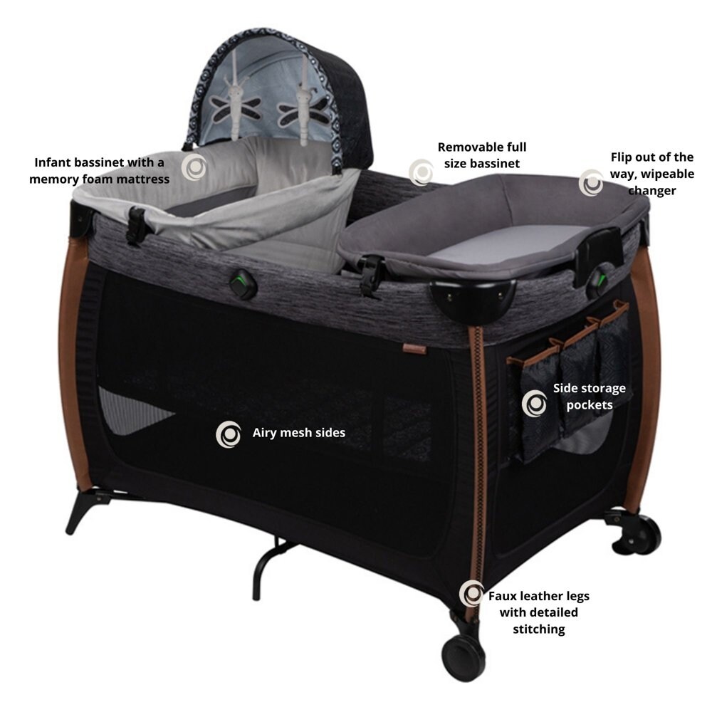 Flex Deluxe Baby Play Yard with Bassinet - Camo, Unisex - Bed Bath