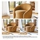 preview thumbnail 72 of 70, 35" Wide Velvet/ Boucle Swivel Barrel Accent Chair