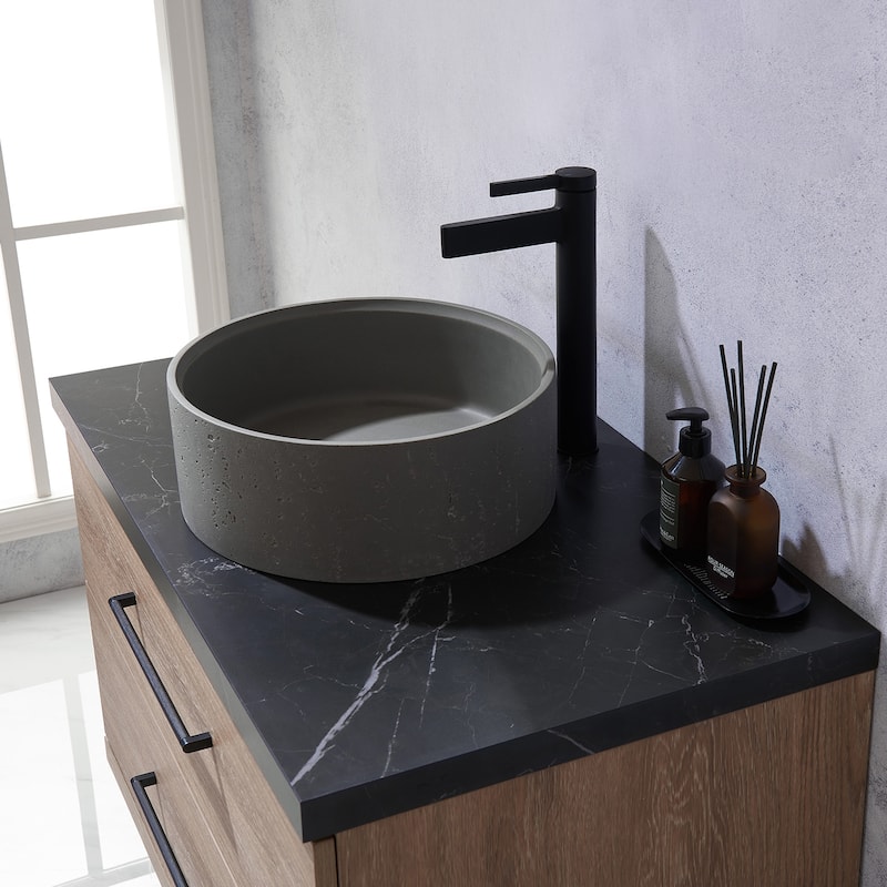 Trento Bath Vanity with Sintered Stone Top with Concrete Sink (R)