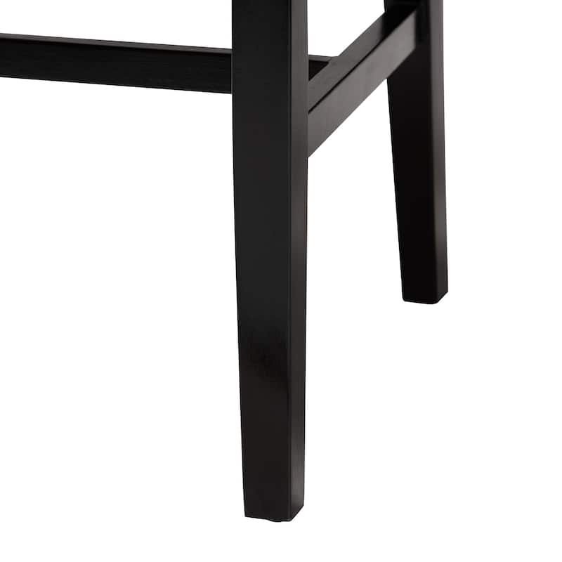 Prita Bohemian Paper Loom and Black Mahogany Wood Dining Chair