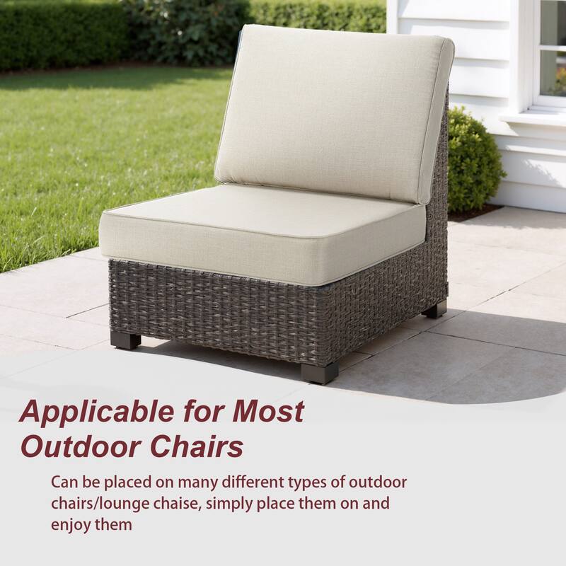 Outdoor 4.7" Thick Sunbrella Cushion Set with Back and Seat Cushions