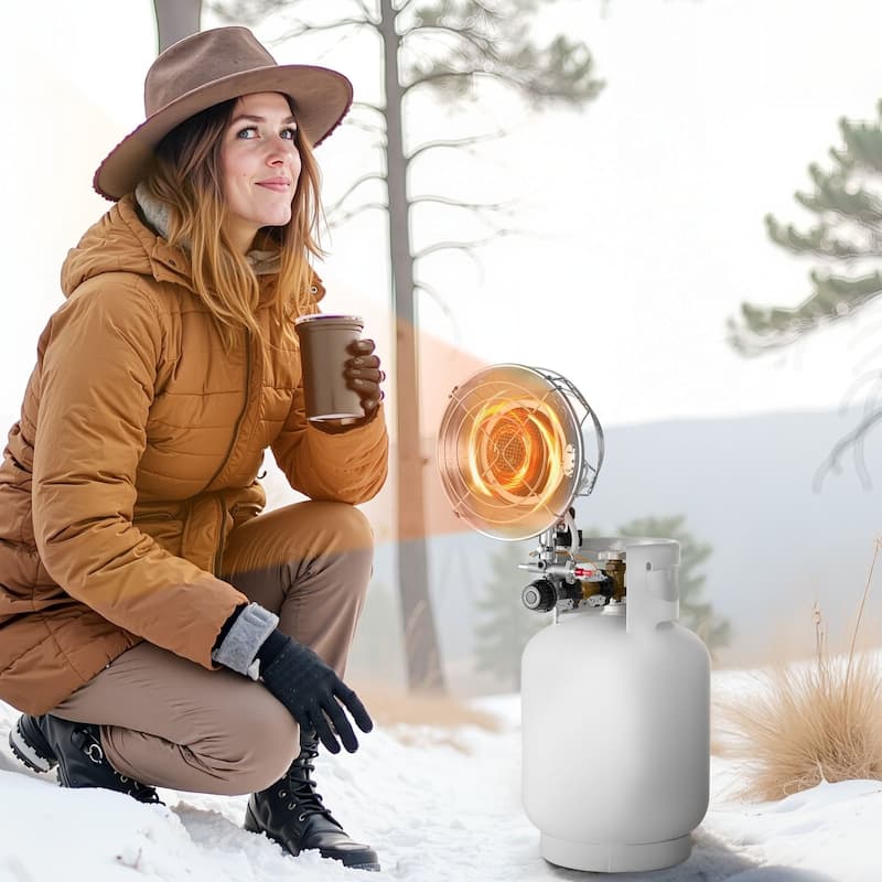 15000 BTU Propane Gas Heater with Stepless Temperature Control - 8.66 x 12.80 x 5.71 inches