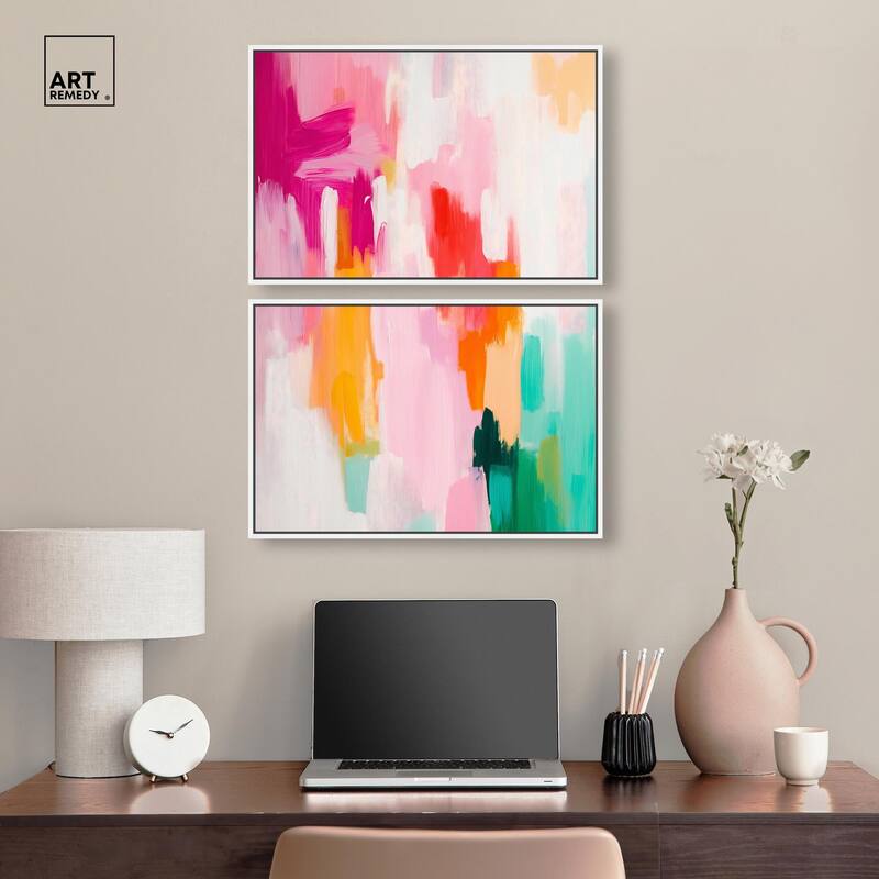 Playful Palette I Canvas Set of 2 by Art Remedy