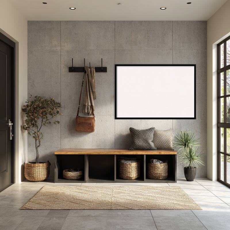 Incline Black Wood Framed Cork Board - Bulletin Board, Organization Board, Pin Board