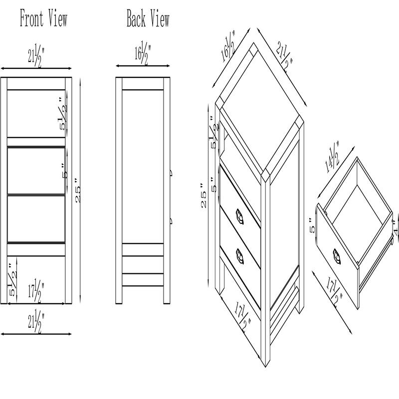 Arden 5-Piece Wood Bedroom Set with King Bed, Two 2-Drawer Nightstands, 5-Drawer Chest, 6-Drawer Dresser