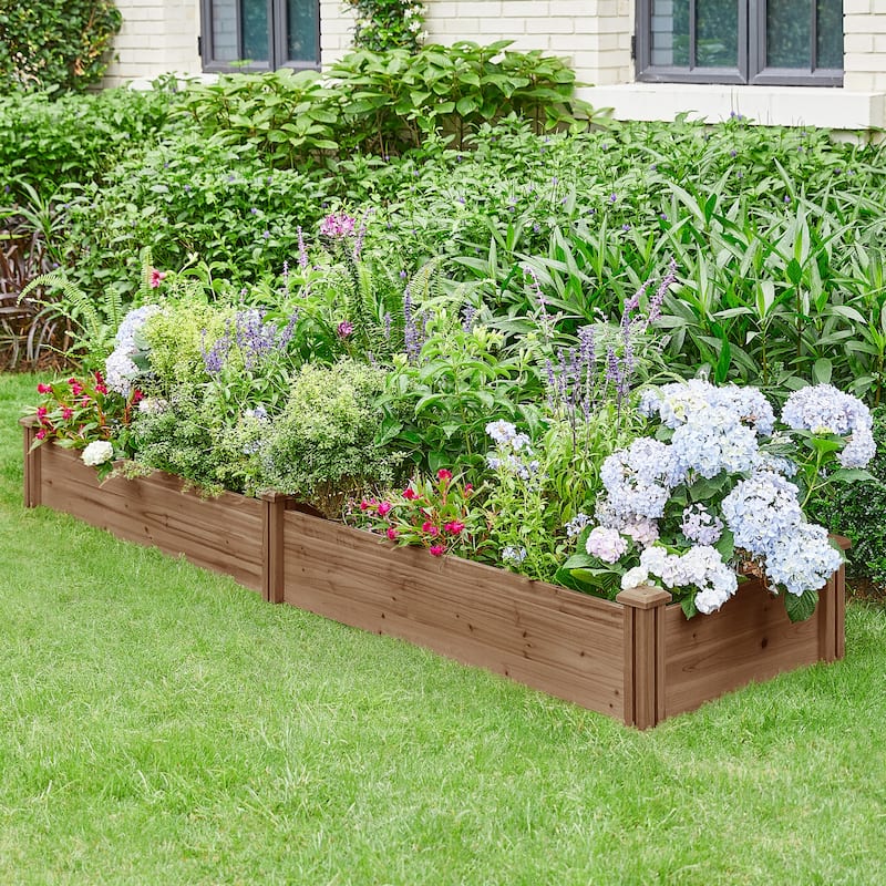 Yaheetech Wooden Raised Garden Bed Planter Box for Garden/Yard