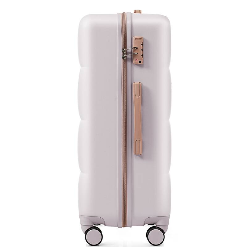 3-Piece, Modern Luggage Sets Hard Shell Luggage with Cup Holder and Spinner Wheels, for Boarding Travel
