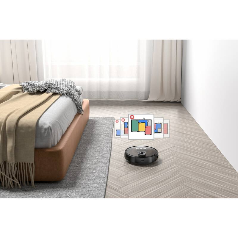 Anmytek LDS Navigation 2-in-1 Robot Vacuum Mop 2700 PA Max Suction Wi-Fi App for Pet Owners Larger Homes