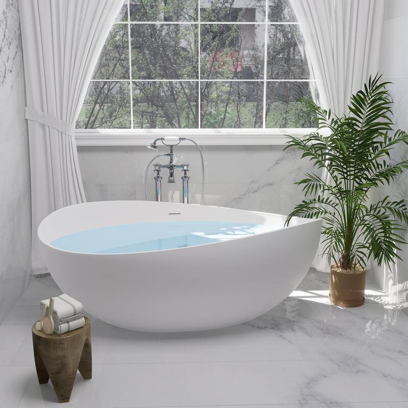 Vespa Solid Surface Soaking Bathtub with Drain