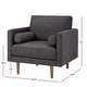 preview thumbnail 10 of 9, Oana Mid-Century Tapered Leg Chair with Pillows by iNSPIRE Q Modern