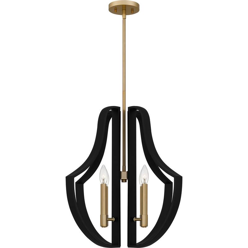 Talia 4-Light Matte Black Pendant Light