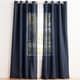 preview thumbnail 47 of 55, EXCLUSIVE HOME Loha Linen Grommet Top Curtain Panel Pair 52x108 - Peacoat Blue