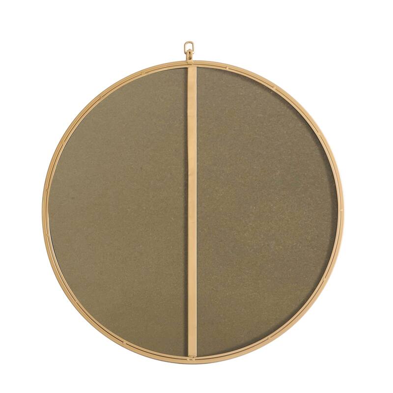 Strick & Bolton Patti Metal 28-inch Round Mirror with Decorative Hook