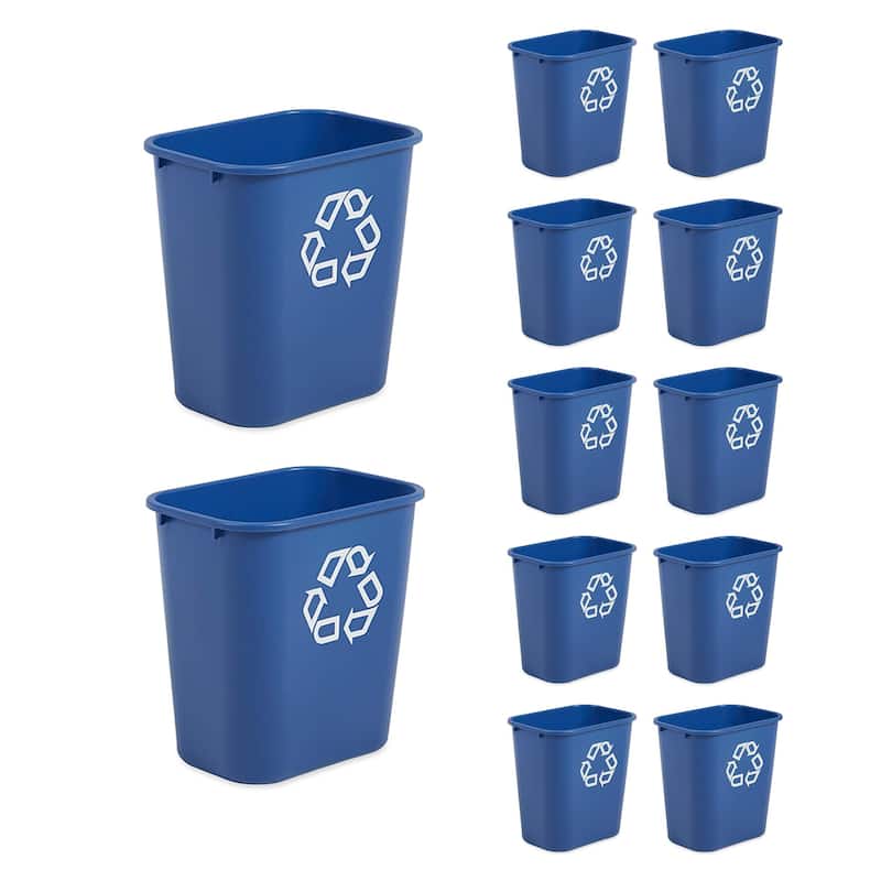 Deskside Recycling Container, 7Gallon, Medium, Blue, for Bedroom