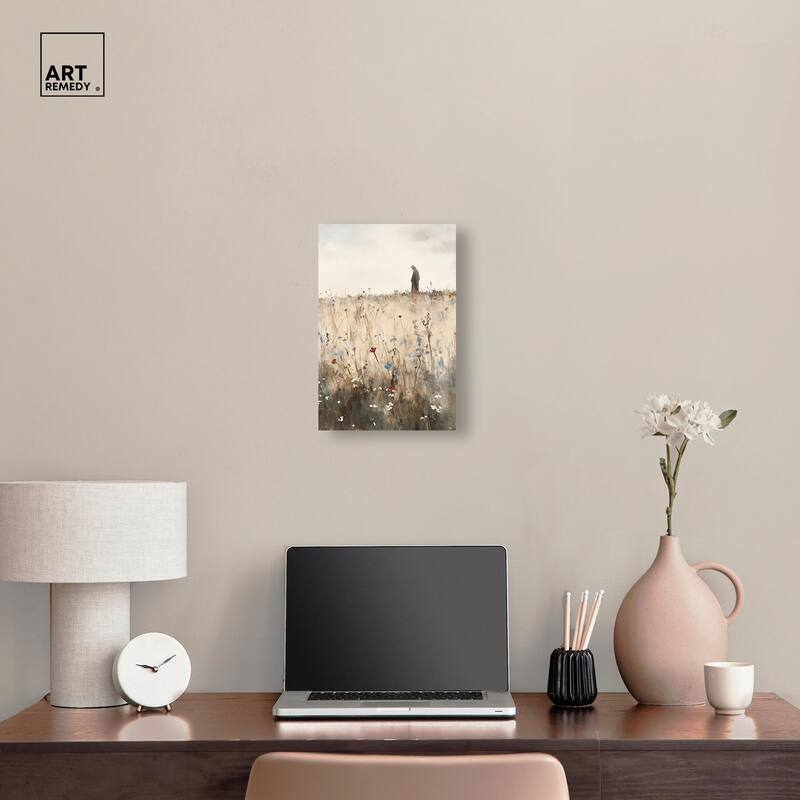 Ambling Monk Canvas by Art Remedy, Gallery Wrapped