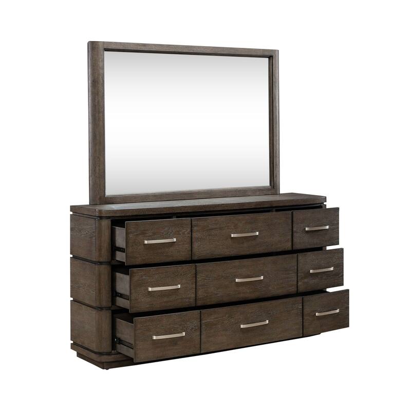 Liberty Furniture Cascade Falls Oak Wood Dresser, Optional Mirror