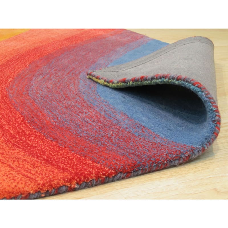 Lollipop Hand-Tufted Wool Contemporary Desertland Rug, 5' x 8', Colorful Cozy Accent - L