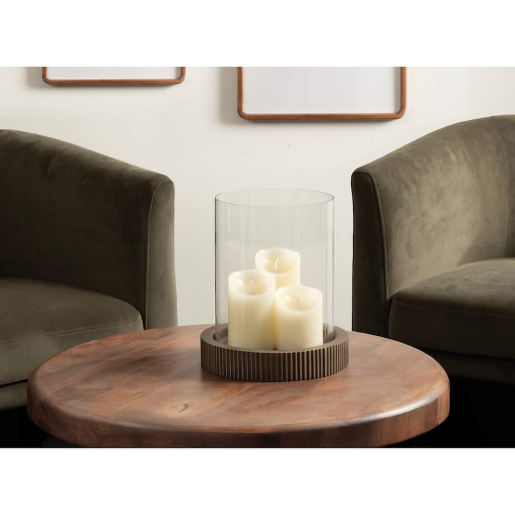 Kate and Laurel Rooks Metal Candle Holder - 10x10x11