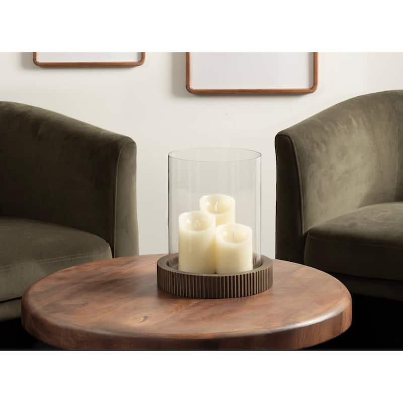 Kate and Laurel Rooks Metal Candle Holder - 10x10x11