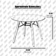 preview thumbnail 2 of 25, Kids Table and Chair Set Modern Toddler Furniture with Round Table and Armless Chairs Eiffel Wooden Legs Dining or Playroom Use