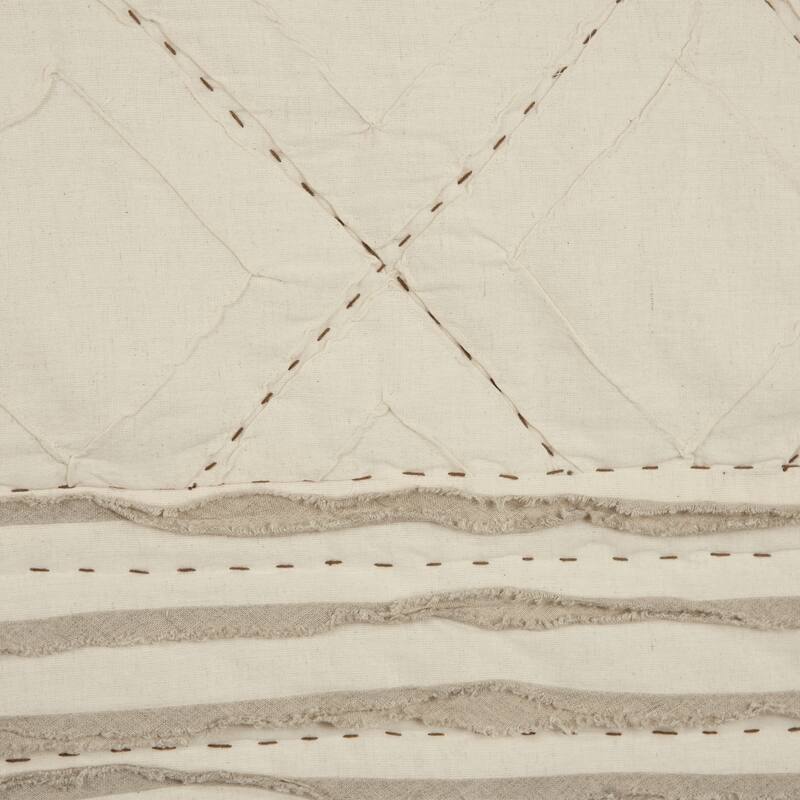 Lyric Hand Quilted Cotton Sham in Natural