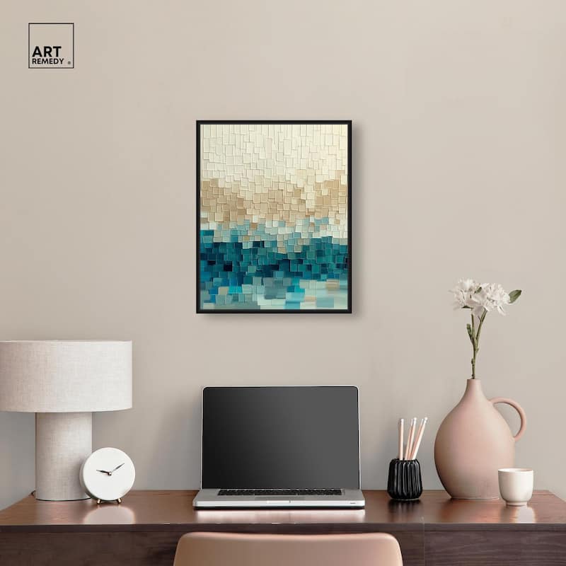Pixelated Sea II Canvas by Art Remedy