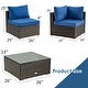preview thumbnail 14 of 61, Costway 5PCS Patio Rattan Furniture Set Cushioned Sofa & Chair Coffee