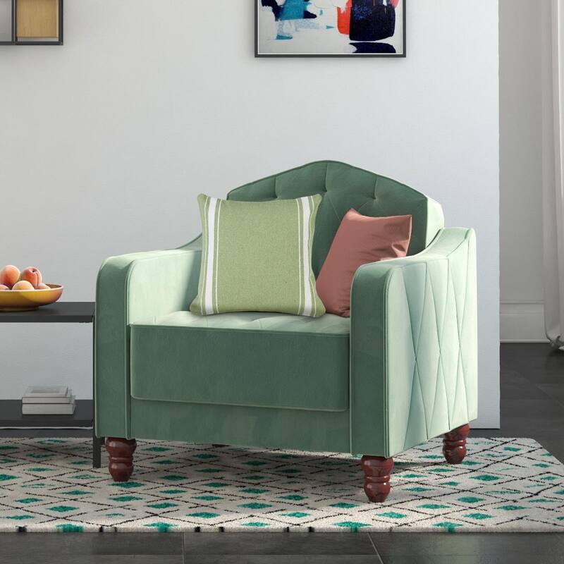 Handwoven Geometric Striped Cotton Throw Pillow Cover - 20" - Green and White