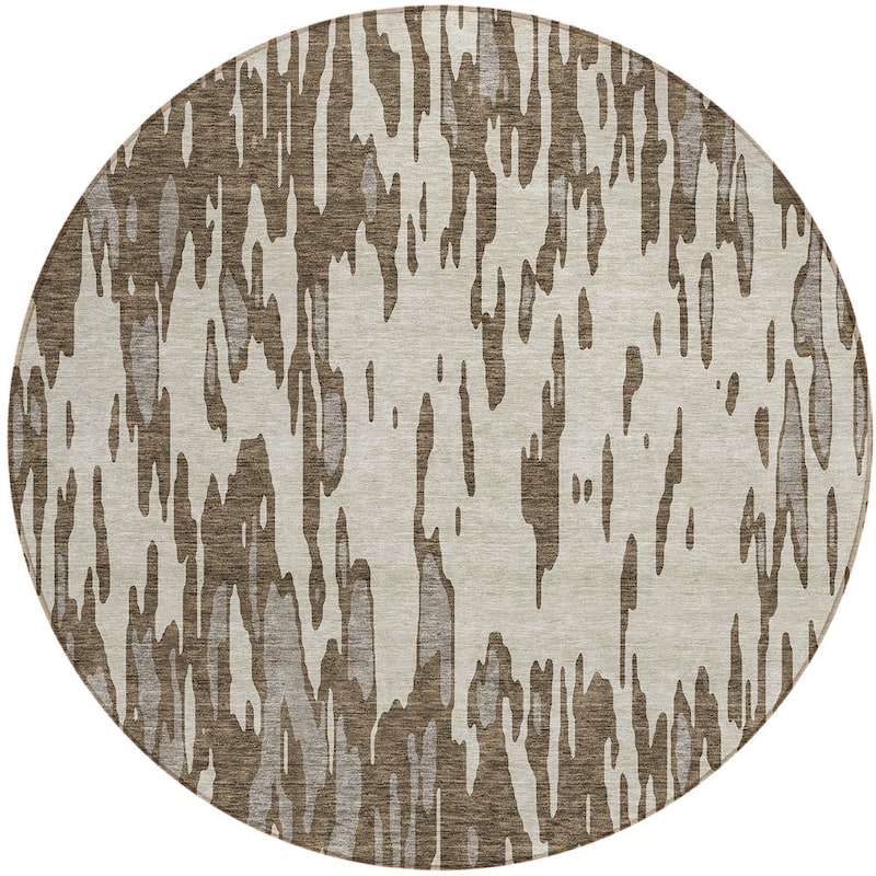 HomeRoots Abstract Transitional Rectangle Outdoor Rug