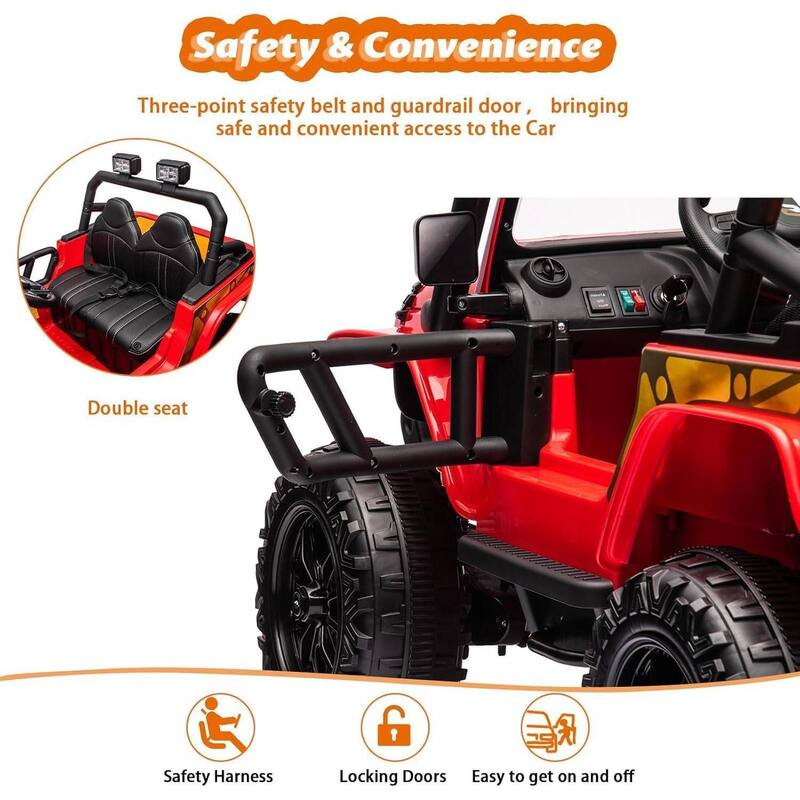 2 Seater Electric Truck, 24V Ride On Car for Kids Best Gift