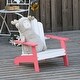 preview thumbnail 18 of 30, Outsunny Kids Pine Wood Adirondack Lounger Chair with Slat Style Backrest and Wide Seat for Age 1-4 - 20" x 19.75" x 20.75"