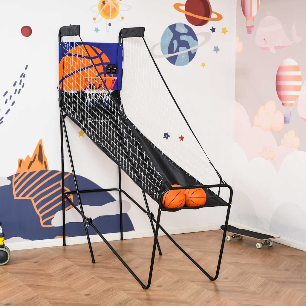 Soozier Foldable Basketball Arcade Game Electronic Office Home Scoring Hoop Shot with Mutiple Modes