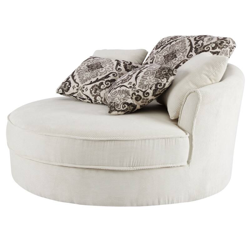 360 Degree Swivel Round Sofa Chair with 5 Movable Pillow