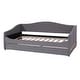 preview thumbnail 34 of 34, Teddy Fleece Twin Size Upholstered Daybed with Pull-out Trundle Bed and LED Light, Sofa Bed Frame for Bedroom Apartment