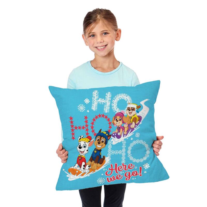 Nickelodeon Paw Patrol Ho Ho Here We Go 18 Inch Throw Pillow