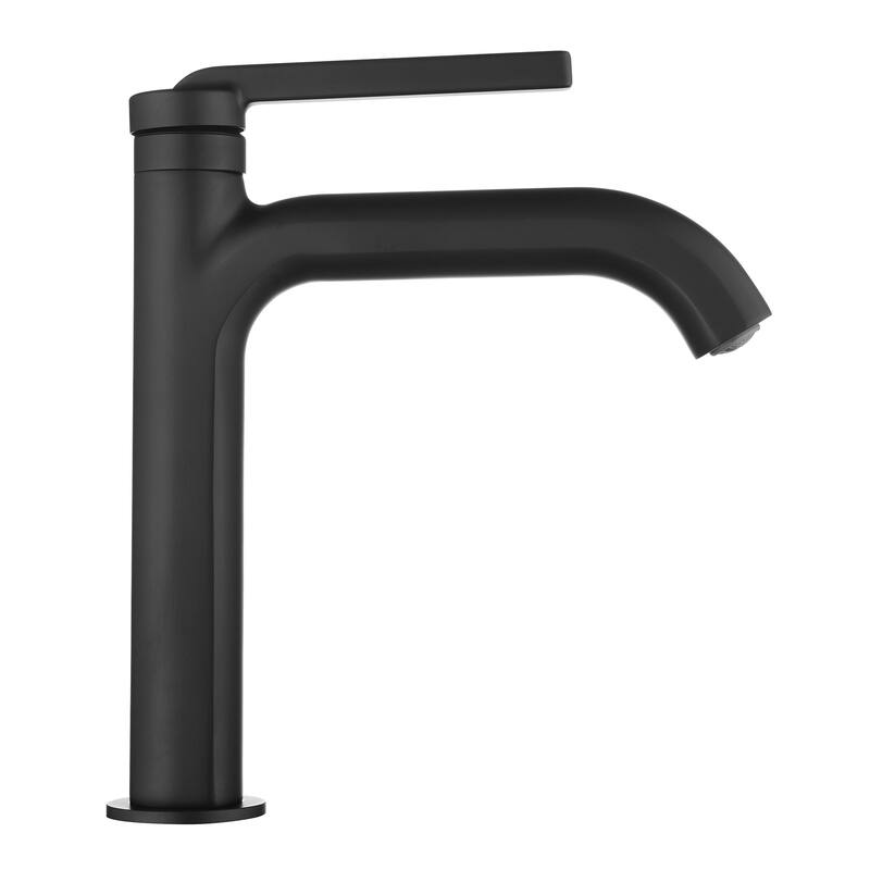 9 in.H Modern Matte Black/ Brushed Gold Single Handle Bathroom Faucet includes Hardware