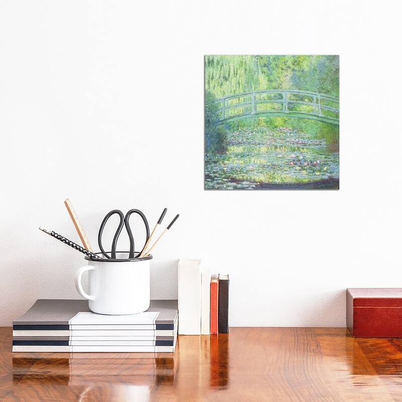 iCanvas "The Waterlily Pond with the Japanese Bridge, 1899" by Claude Monet Canvas Print - 12x12x0.75