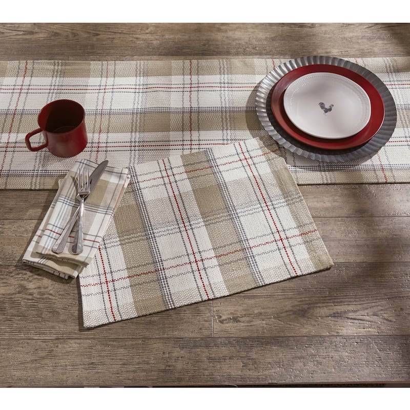 Park Designs Off-White Landen Table Runner 72"L - 15" X 72"