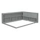 preview thumbnail 8 of 7, Grey Full Size Wood Floor Bed with Bookcases and Sliding Doors
